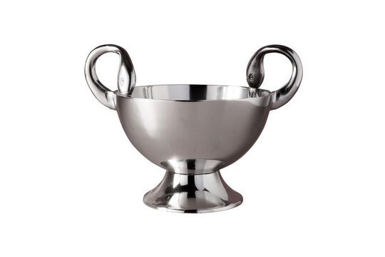 Zilveren aluminium ijsemmer Zwanen