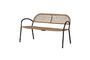 Miniatuur Zwart en beige metalen bank Productfoto