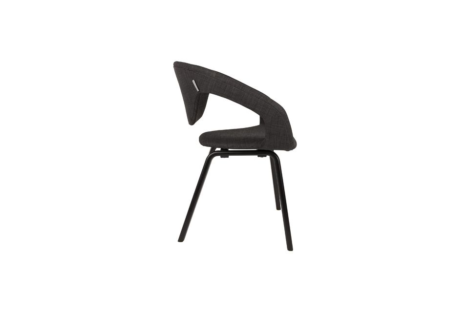 Zwart en donkergrijs Flexback fauteuil - 6