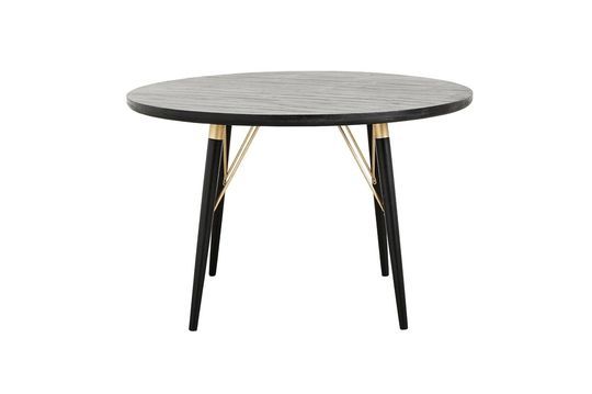 Zwart en goud Pulligny ronde houten eettafel