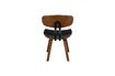 Miniatuur Zwart Hout bruine en zwarte stoel 13