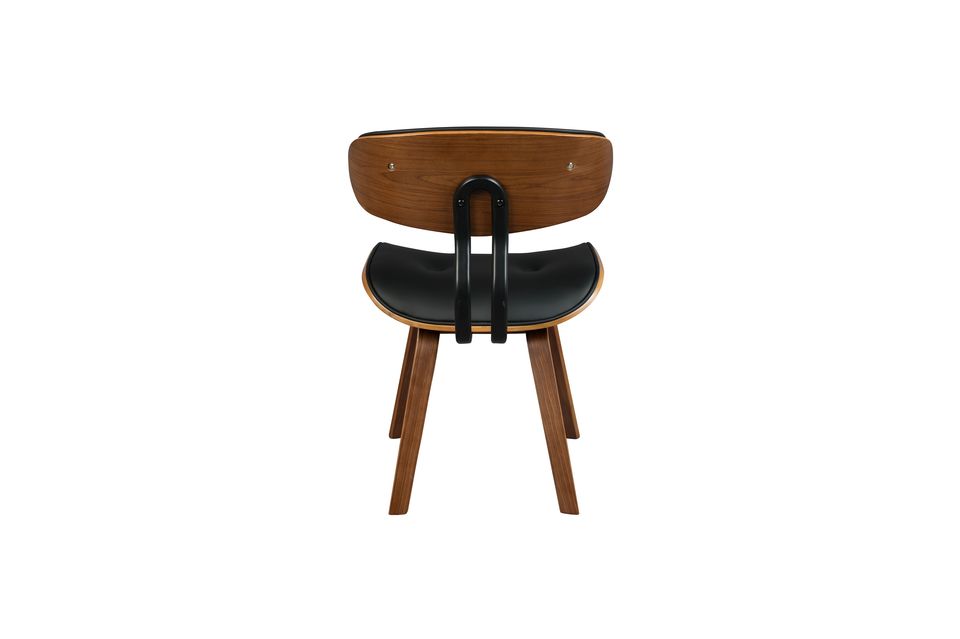 Zwart Hout bruine en zwarte stoel - 11