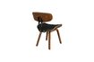 Miniatuur Zwart Hout bruine en zwarte stoel 14
