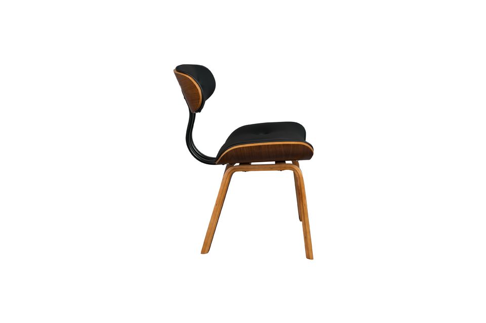 Zwart Hout bruine en zwarte stoel - 13