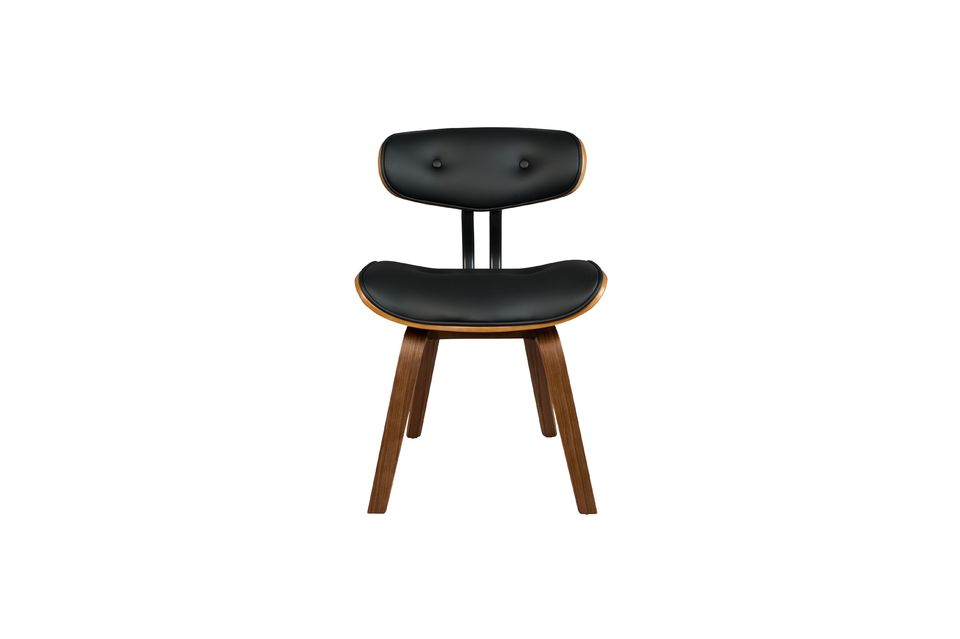 Zwart Hout bruine en zwarte stoel - 14