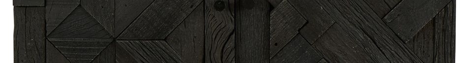 Benadrukte materialen Zwart houten dressoir Villars