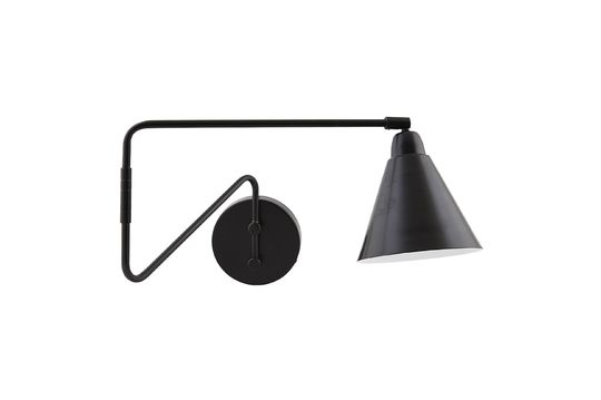 Zwart ijzeren gebogen wandlamp Game