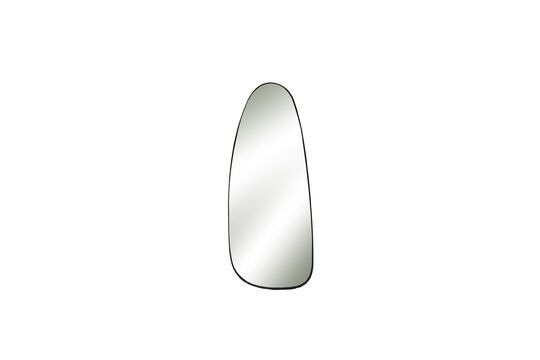 Zwart metalen ovale spiegel Codol