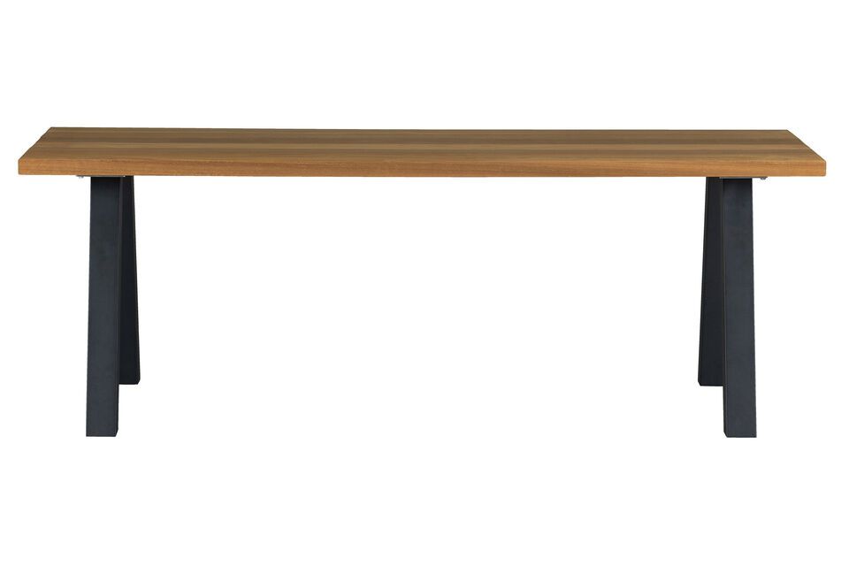 Een strak design voor uw buitenmeubilair met deze zwarte tafelstandaard.