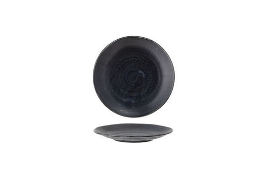 Zwart porseleinen bord 24 cm Yoko Productfoto