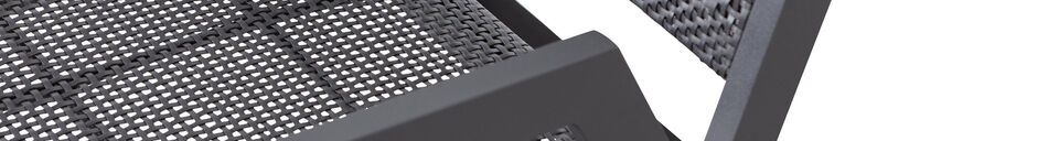 Benadrukte materialen Zwarte aluminium fauteuil Pem