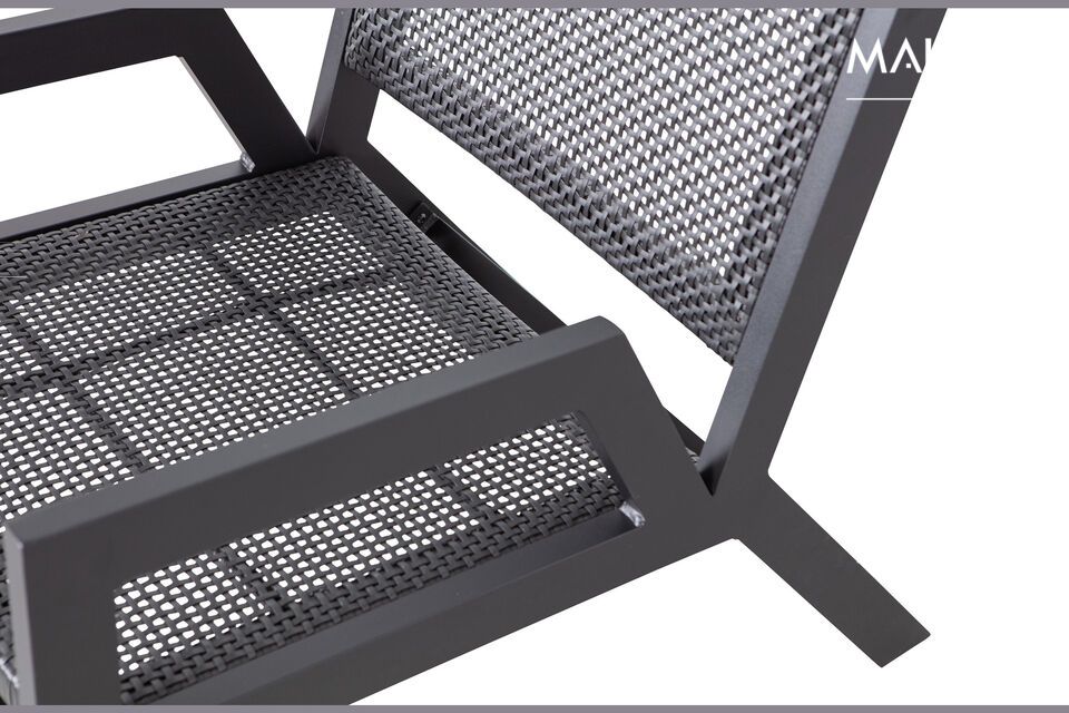 Zwarte aluminium fauteuil Pem - 5