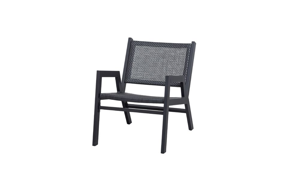 Zwarte aluminium fauteuil Pem Woood