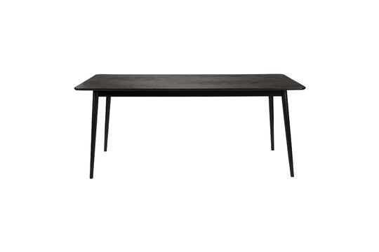 Zwarte houten eettafel 180cm Fabio