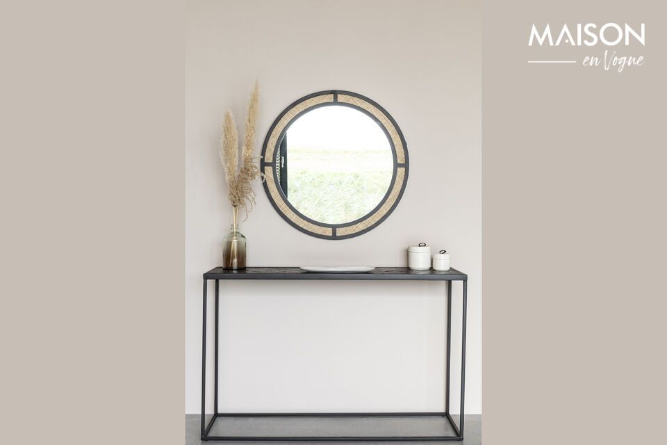 Ontdek de tijdloze elegantie van de Aida Black Iron Mirror