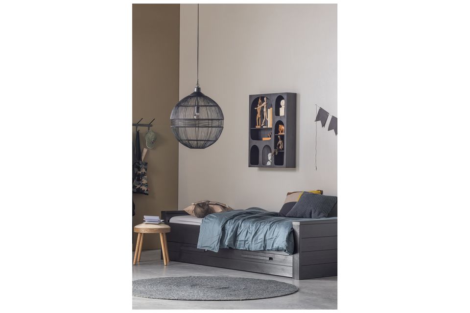 Enes hanglamp, zwart metaal, praktisch en design