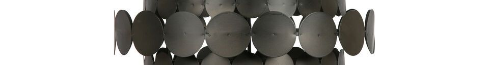 Benadrukte materialen Zwarte metalen lamp supension Khaki
