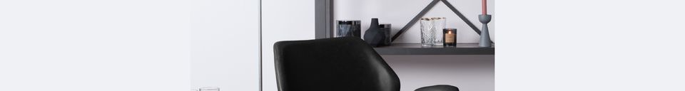 Benadrukte materialen Zwarte Nikki Lounge Chair