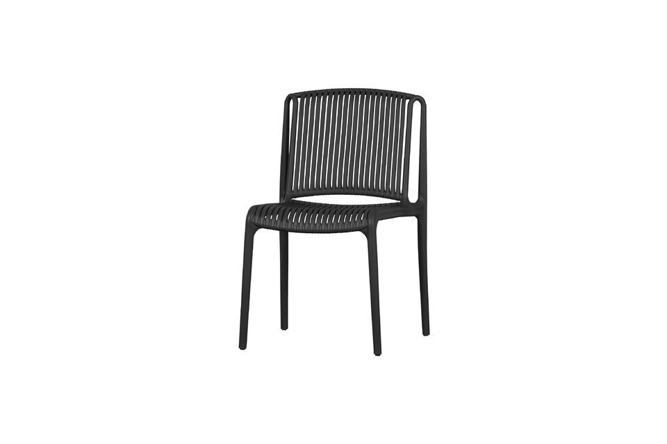 Zwarte plastic stoel Billie Woood