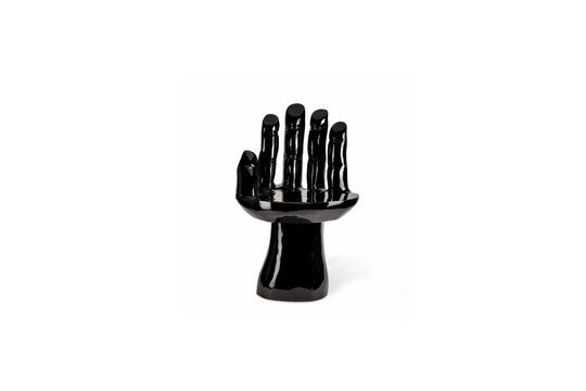 Zwarte polyester stoel Hand