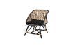 Miniatuur Zwarte rieten Chaise Longue Loue 5