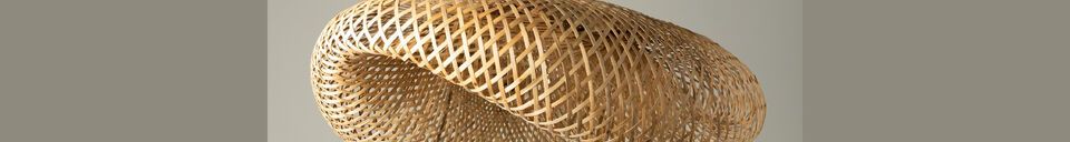Benadrukte materialen Zweeflamp bamboe hanglamp